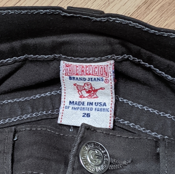 True Religion woman's army green skinny jeans - Picture 4 of 5